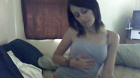 Sexy babe is undressing for us on her webcam