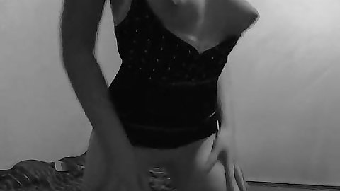 Chick with nice firm teen boobs stripping on webcam