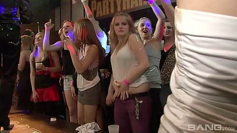 Party dancing girls and then some sucking