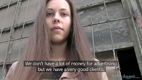 Good looking public teen goes to show her boobs for omney