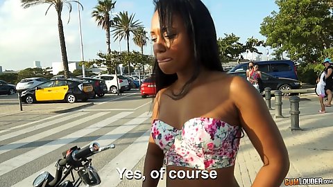 Skinny corrupt latina NoeMilk in public wearing sexy hotpants shorts