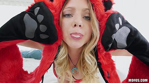 Sexy little cutie Lilly Sapphire teasing her little boobs