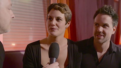 Taking an interview with sexy group sex swingers