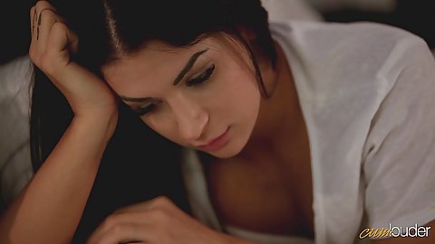 College girl Susy Gala studying and dreaming of dick