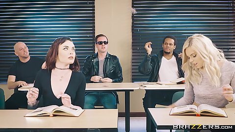 Classroom mini skirt substitute teacher teasing Penny Pax