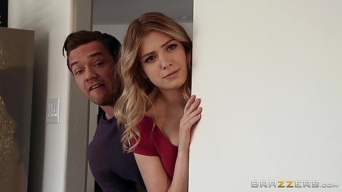Sheridan Love and Giselle Palmer spying on a milf in a cult then join for threesome suck