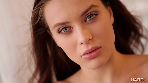 Brunette babe Lana Rhoades makes out and sucks big black rocket