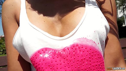 Big firm chested blonde sparkling milf Carol Ferrer has some tongolizing boobies