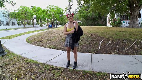 Asian college girl Keilani Kita was strolling the streets we drove up and started up a chat