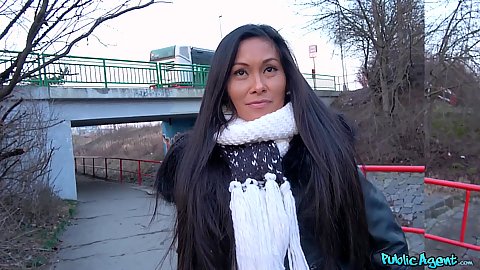 Suzie Q is a Thai girl on vacation in Europ we approach with one thing in mind fucking her and paying her in a gas tation toilet