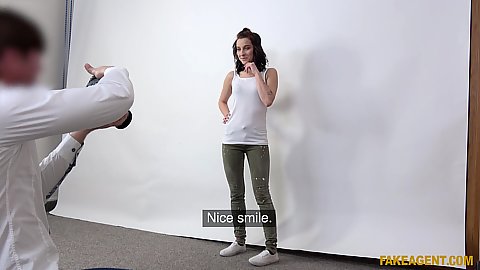 Photo shoot during audition office modeling interview with Charlotta Johnson all too eager to show us that 20 year old nude body when she strips