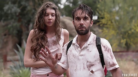Elena Koshka and her mate are in a survival situation no time to panic and its time to find shelter