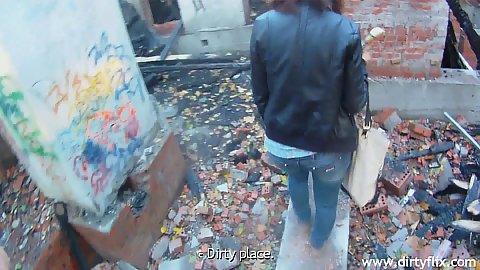 Public pick up sex leads us to an abandoned building where Diana about to take dick in her mouth