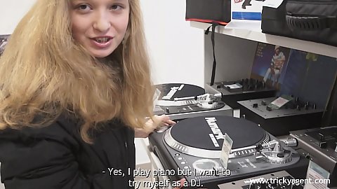 Inga Zolva is picking out new spin tables we offer her some real work in our porn studio