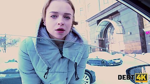 18 year old Calibri Angel finally found on street she owes us money and we are able to collect pov blowjob in the car while in public