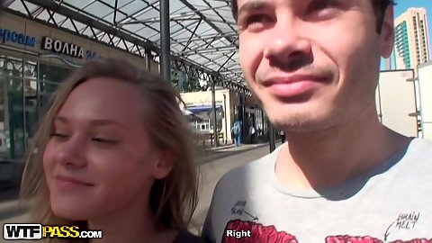 Cute 18 year old amateur gf on the public train station Nestee Shy heading to the forest today