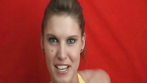 Racer girl letting her pussy wet on the bed