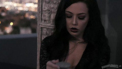 Brunette stepsister in a very teen arousing scene oral suck in a coffin Whitney Wright