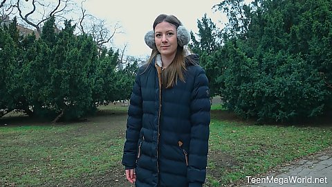 Alessandra Amore outdoors in the park we invite her over from the public park to explore her stripping technique