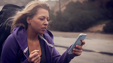 Story based lost on the street no gsp hitchhiker gets offered a ride by appearing to be friendly stranger with a car Zoey Monroe