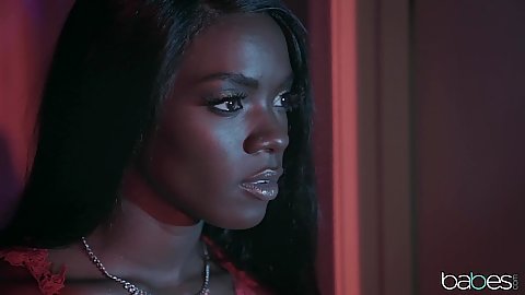 Small sized boobs black effulgent beauty wife Ana Foxxx indulging in sensual removing clothes for man cheating