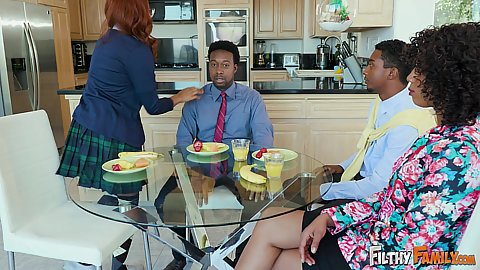 Step mom school girl and stepsis group indoor having a conversation step brother and stepdads black schlongs fellatio from nubile with milf black zealous broads Jenna Foxx as well as Misty Stone