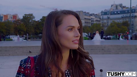 Wearing high heels public cheating vajayjay licking as well as meat sticking out of pants from brunette small titties caucasian wife Tori Black