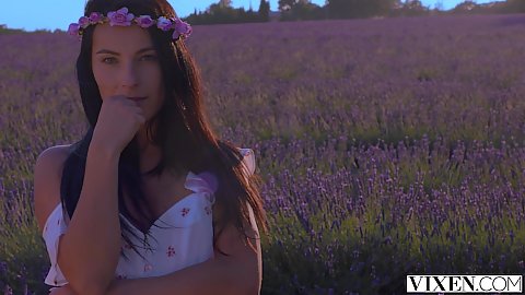Brunette small boobies teen Lexi Dona sensual in nature cheating kissing doggy shagging as well as males member fellatio