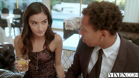 Glamcore little titties nubile Emily Willis with shaved vagina getting undressed cunnilingus