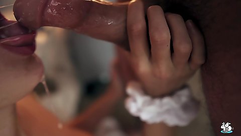 Penis bj from small boobs brunette white gf No Face Girl