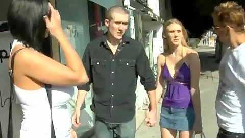 hot teen babe in a sexy blue dress money talks