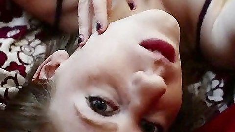 Teen gf close up rolling around touching herself
