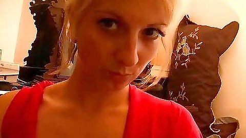 Milf gf in a hot red dress shows pussy