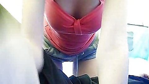 Hot teen in a tent sucking dick