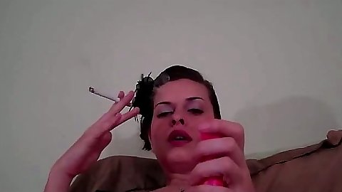 Busty milf gf with her favourite dildo masturbating