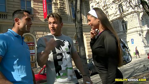 Outdoors in europe with Cathy on the streets
