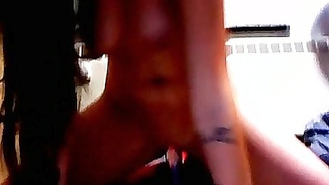 Home video babe sits on cock and dildo alone