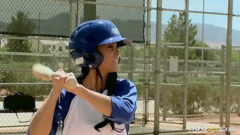 Baseball superstar player milf Devon Michaels prepares to bat