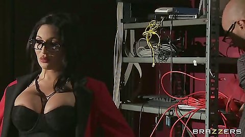 Emily B a big tits milf in the office