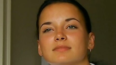 Amateur Magy sitting on motel room bed for first time anal