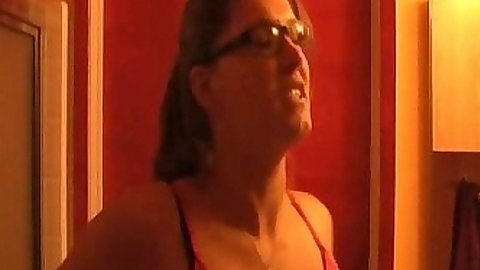 Busty Jody Love amateur in glasses sucking boyfriends dick