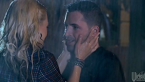 Making out under the rain with Briana Blair