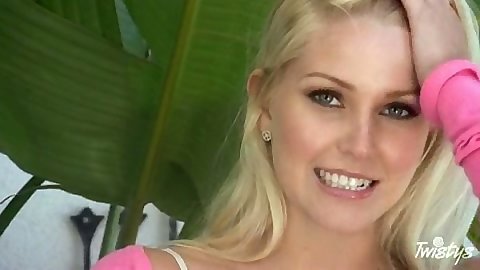 Blonde cutie Vanessa Cage with nice natural small tits n shaved pussy