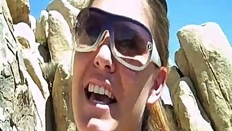 Outdoors with amateur Jody Love sucking pov cock and gettin naked