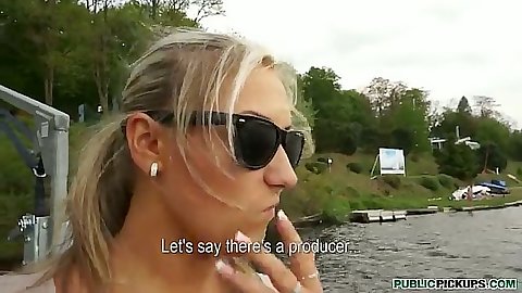 Amateur public pick up by the lake with Cherlyn