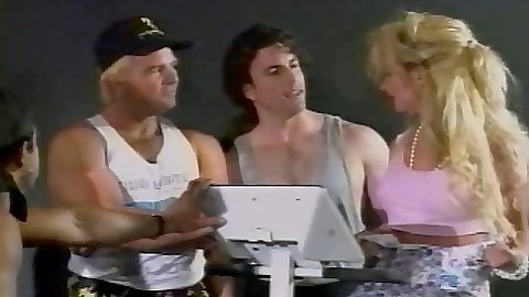 Vintage group fuck with Trixie Kelly on trampoline