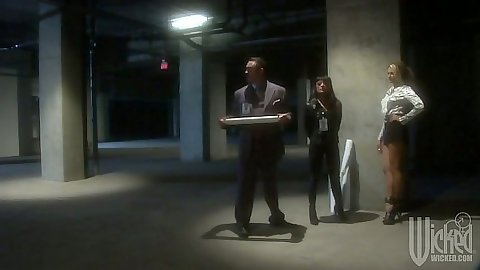 Parking lot threesome with Kaylani Lei and jessica drake getting down to it