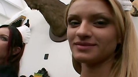 Cynthia Fox and Vanessa with Jeanette DeSire group cock sucking
