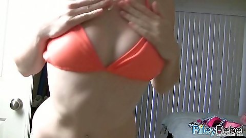 Bikini teen naughty changing into something cuter