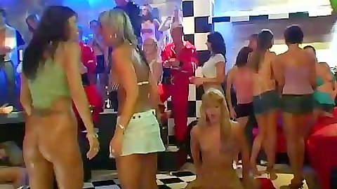 Dancing half dressed slut bitches with Barbara Summer
